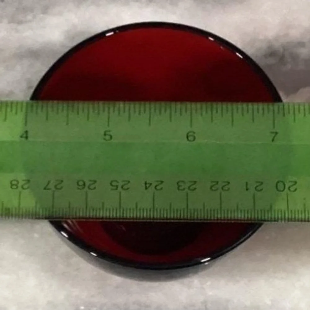Anchor‎ Hocking Royal Ruby Red Teacups & Saucers, Set of 2, Vintage Glassware